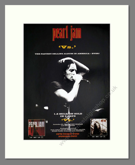 Pearl Jam - Vs. Vintage Advert 1994 (ref AD64753)