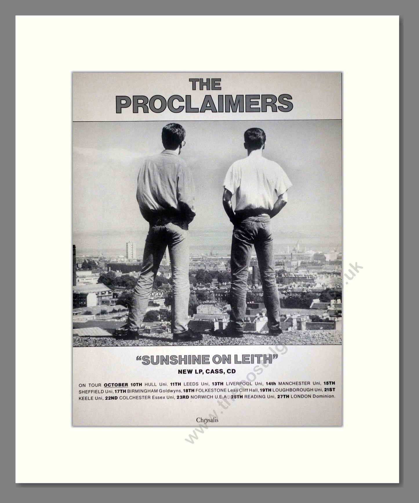 Proclaimers (The) - Sunshine On Leith. Vintage Advert 1998 (ref AD64754)