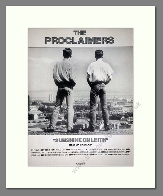 Proclaimers (The) - Sunshine On Leith. Vintage Advert 1998 (ref AD64754)
