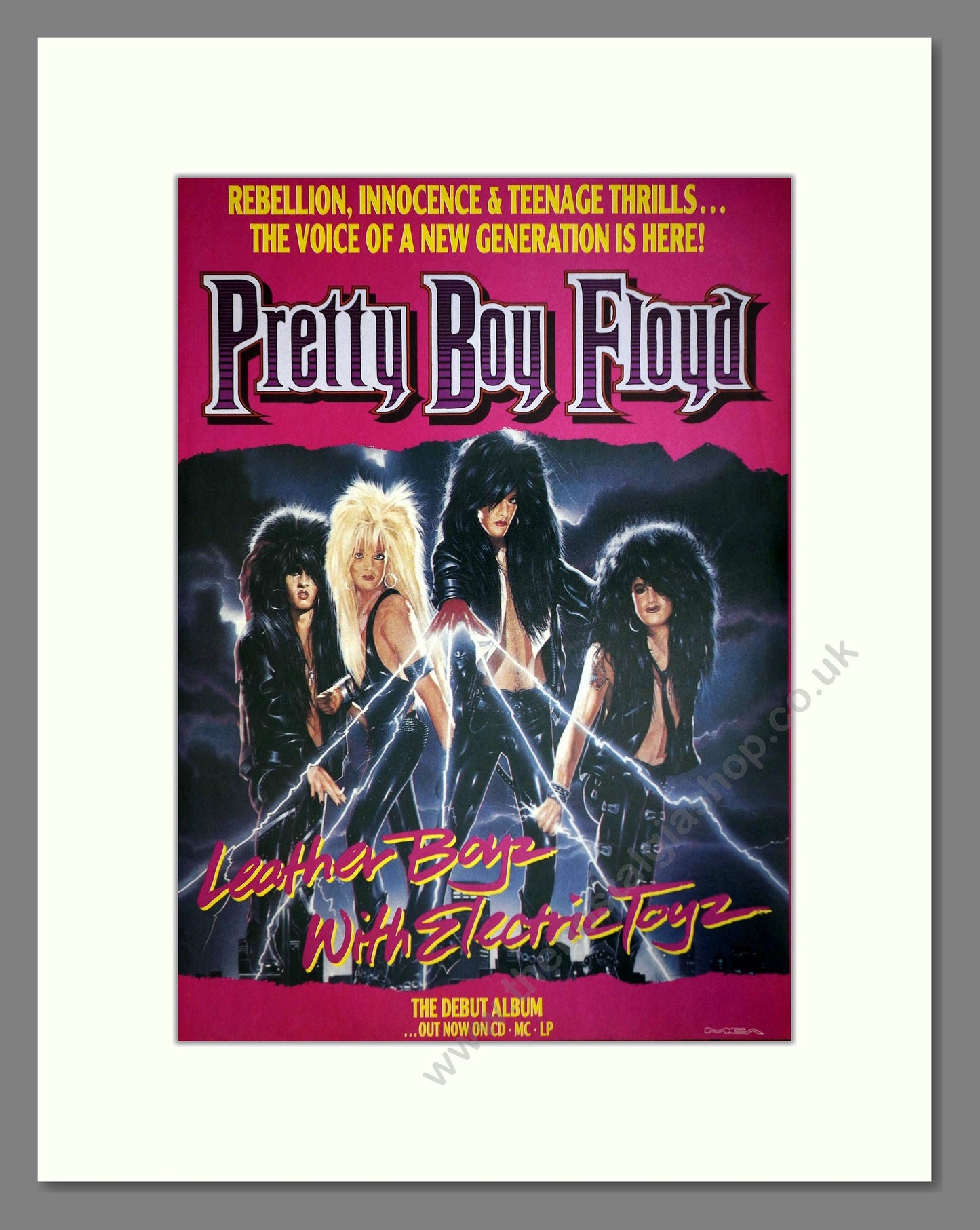 Pretty Boy Floyd - Leather Boyz With Electric Toyz. Vintage Advert 1990 (ref AD64757)