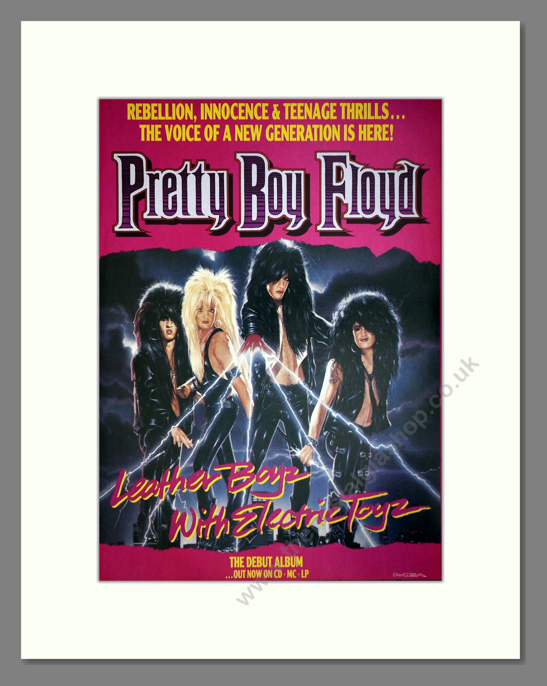 Pretty Boy Floyd - Leather Boyz With Electric Toyz. Vintage Advert 1990 (ref AD64757)