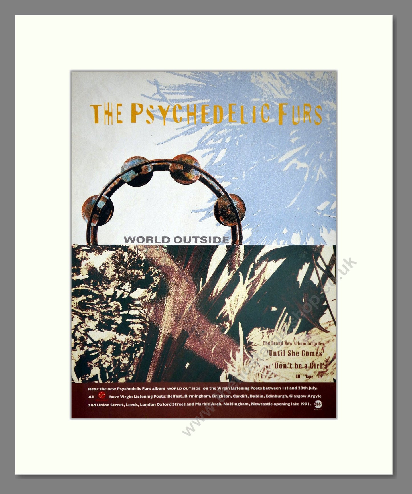 Psychedelic Furs (The) - World Outside. Vintage Advert 1991 (ref AD64765)