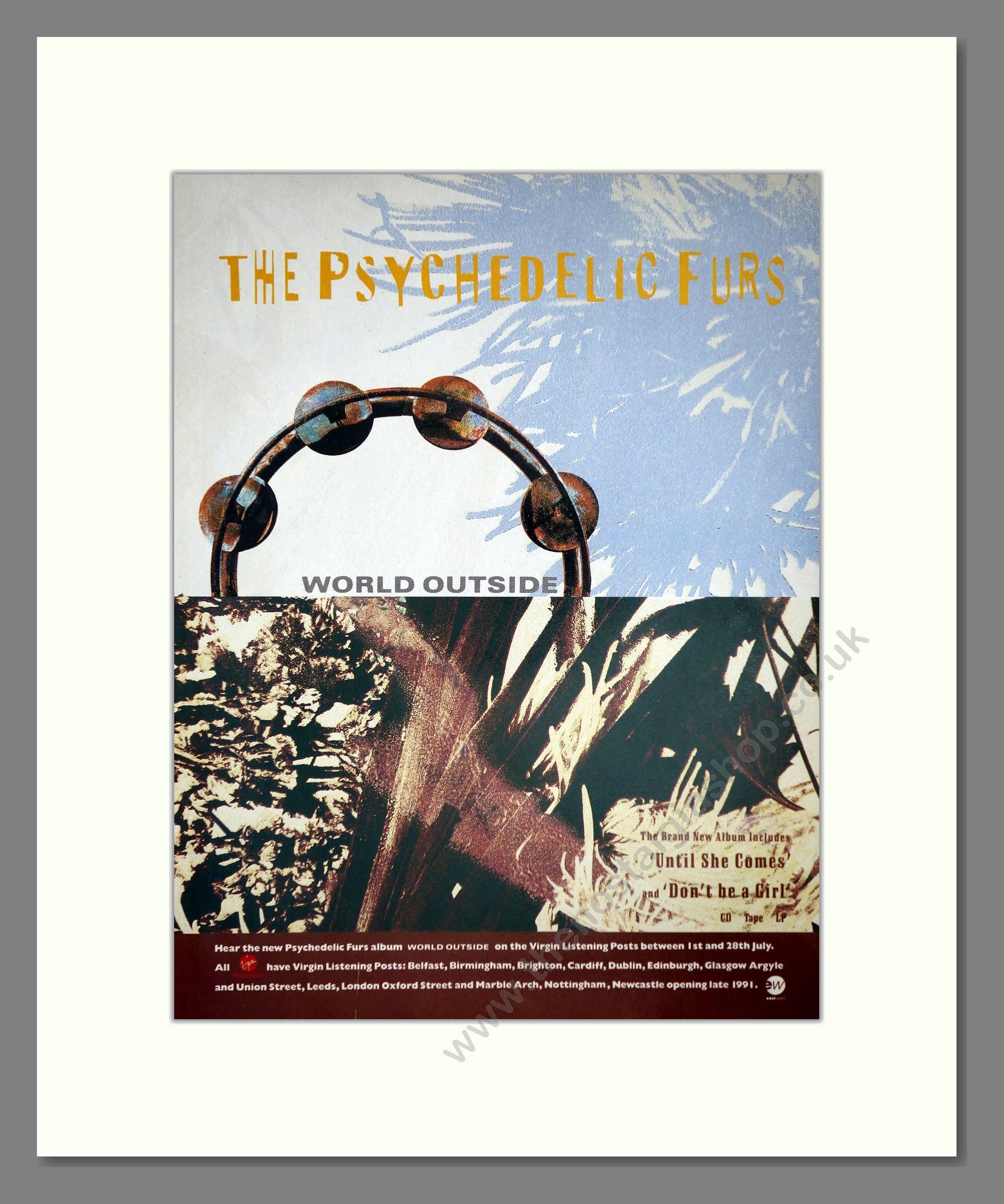 Psychedelic Furs (The) - World Outside. Vintage Advert 1991 (ref AD64765)