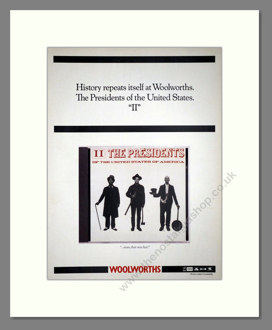 Presidents Of The United States Of America (The) - II. Vintage Advert 1996 (ref AD64769)