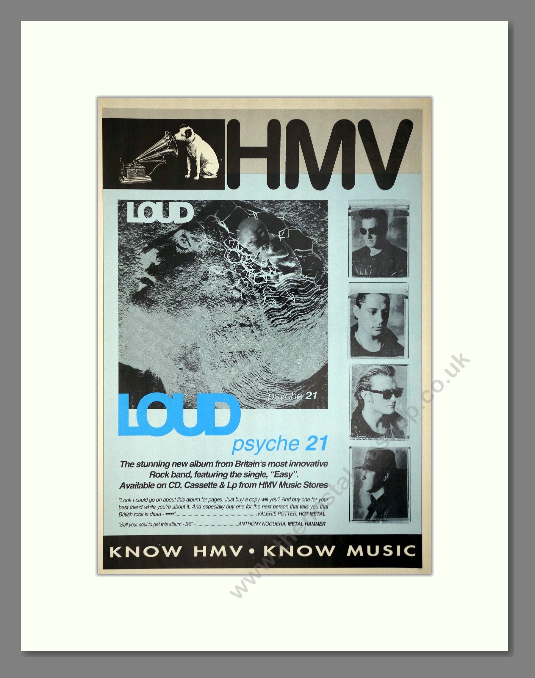 Loud - Psyche 21. Vintage Advert 1992 (ref AD64772)