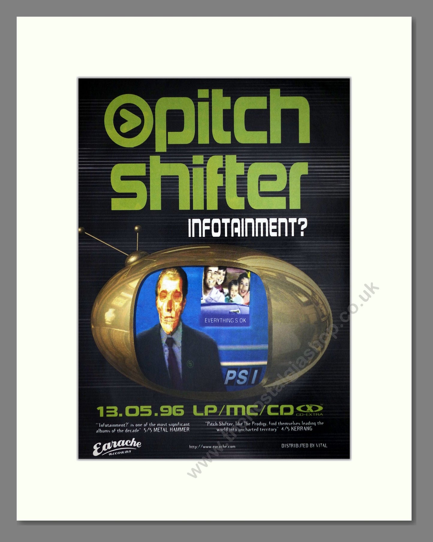 Pitch Shifter - Infotainment?. Vintage Advert 1996 (ref AD64781)