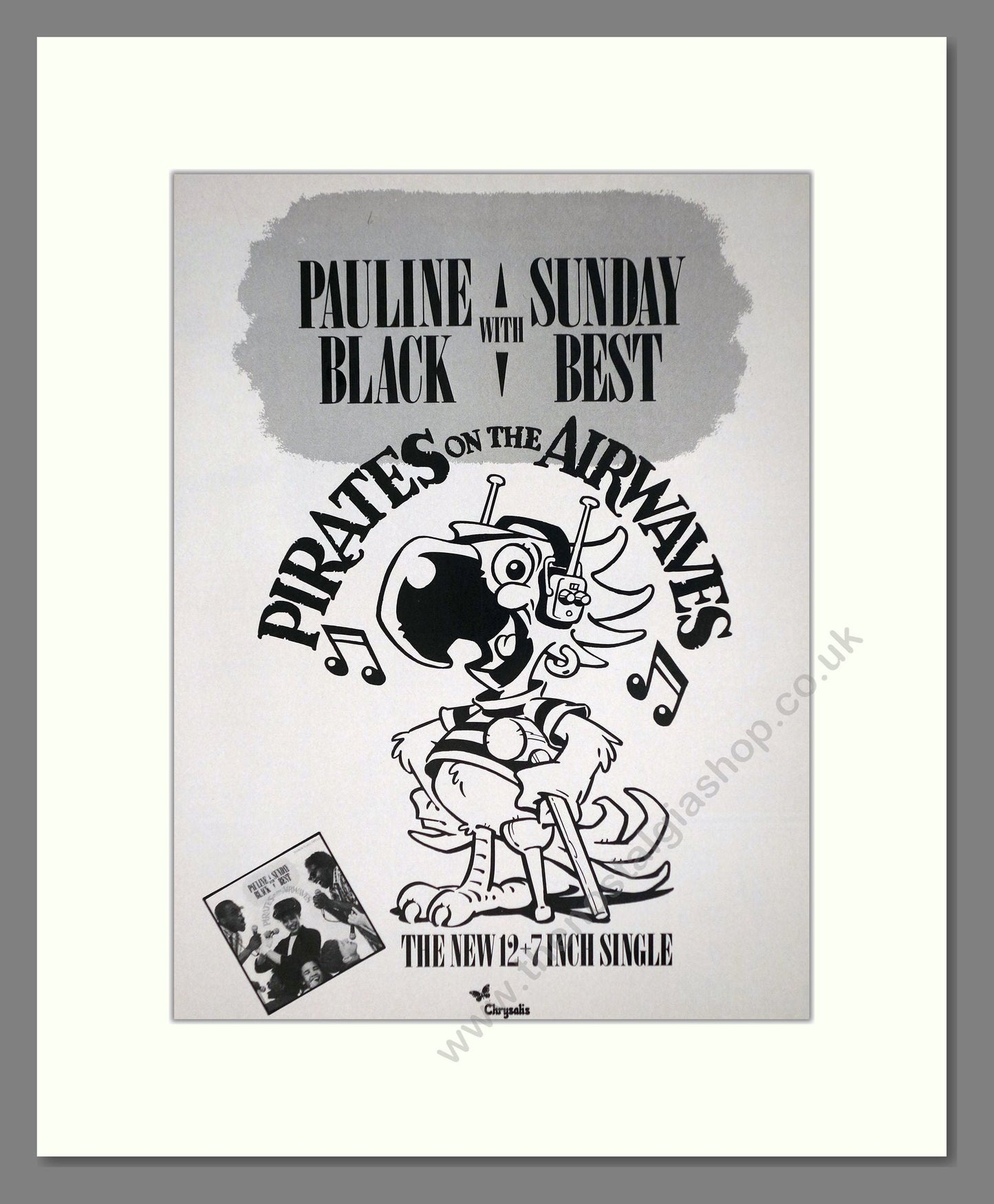 Pauline Black With Sunday Best - Pirates Of The Airwaves. Vintage Advert 1984 (ref AD64782)