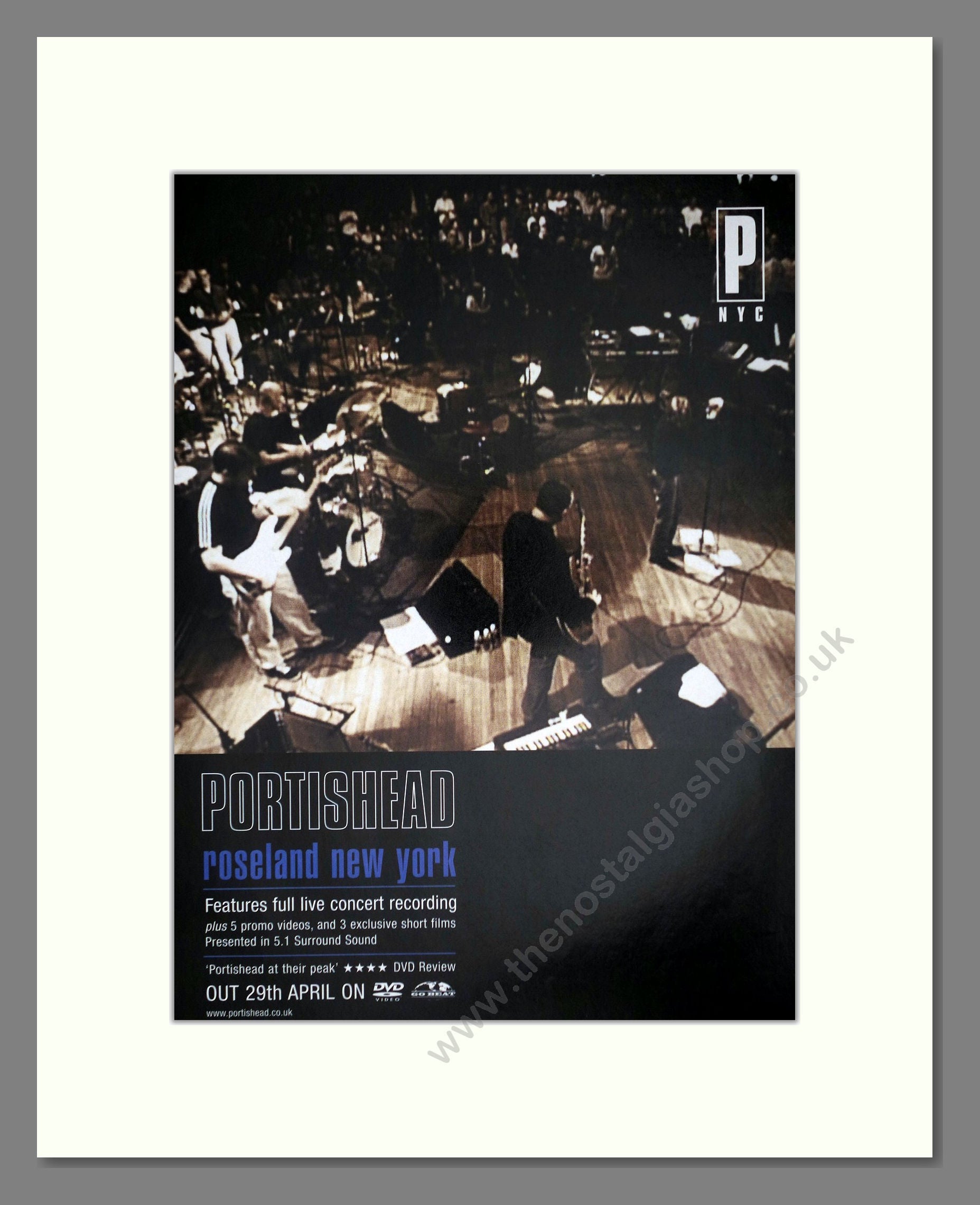 Portishead - Live At Roseland New York. Vintage Advert 2002 (ref AD64787)