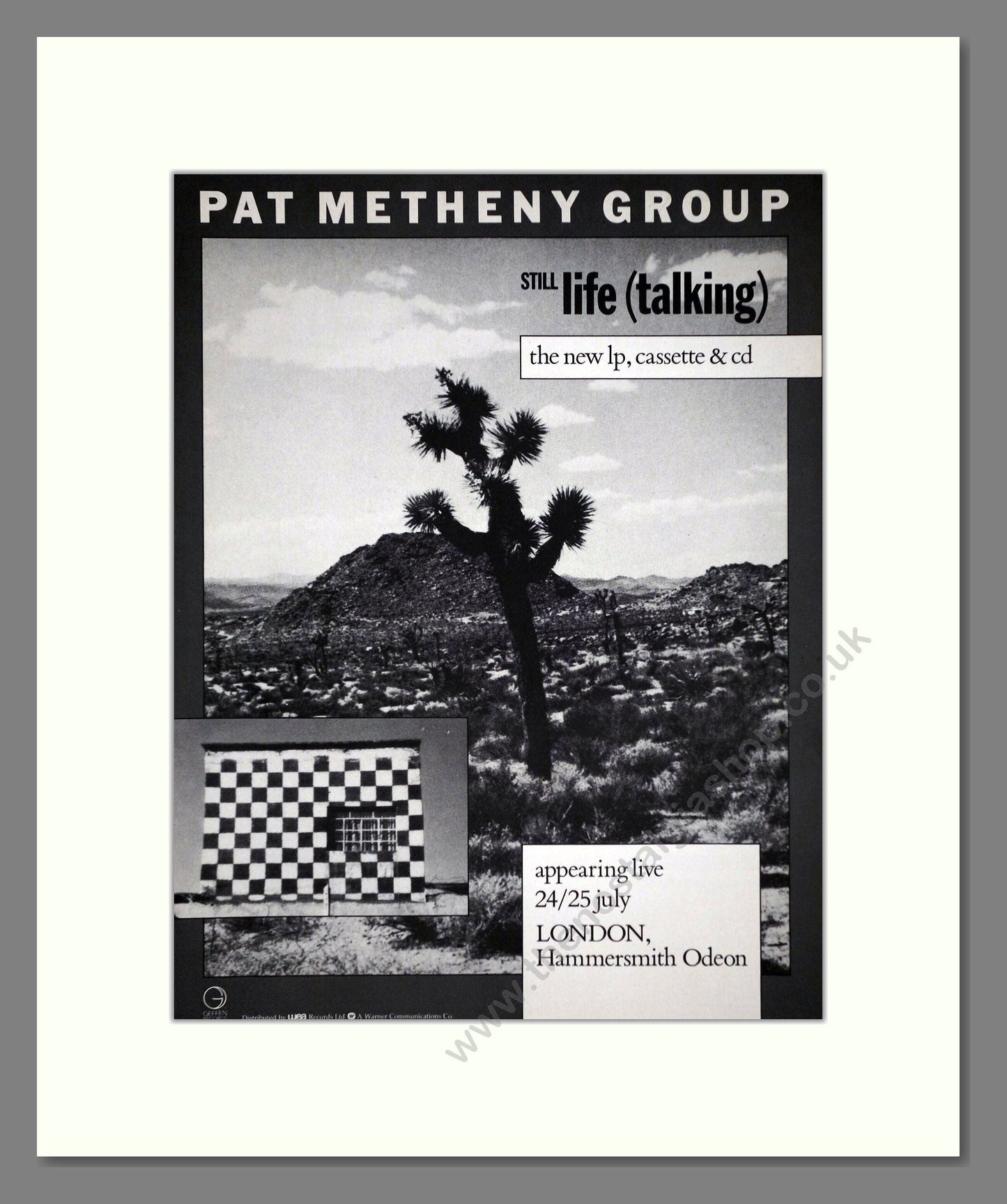 Pat Metheny Group - Still Life (Talking). Vintage Advert 1987 (ref AD64796)