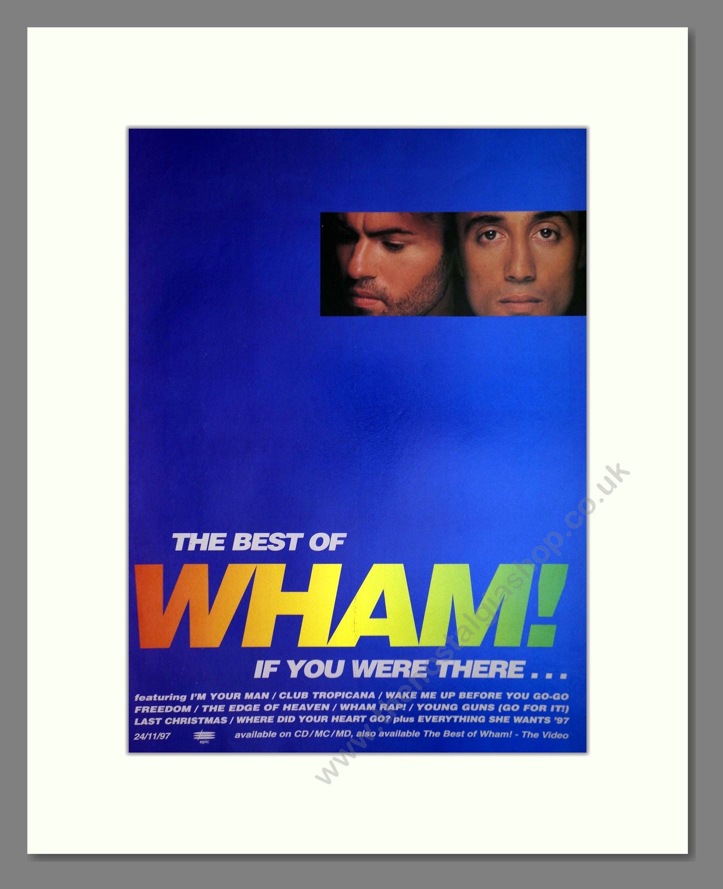 Wham - Best Of. Vintage Advert 1997 (ref AD64801)
