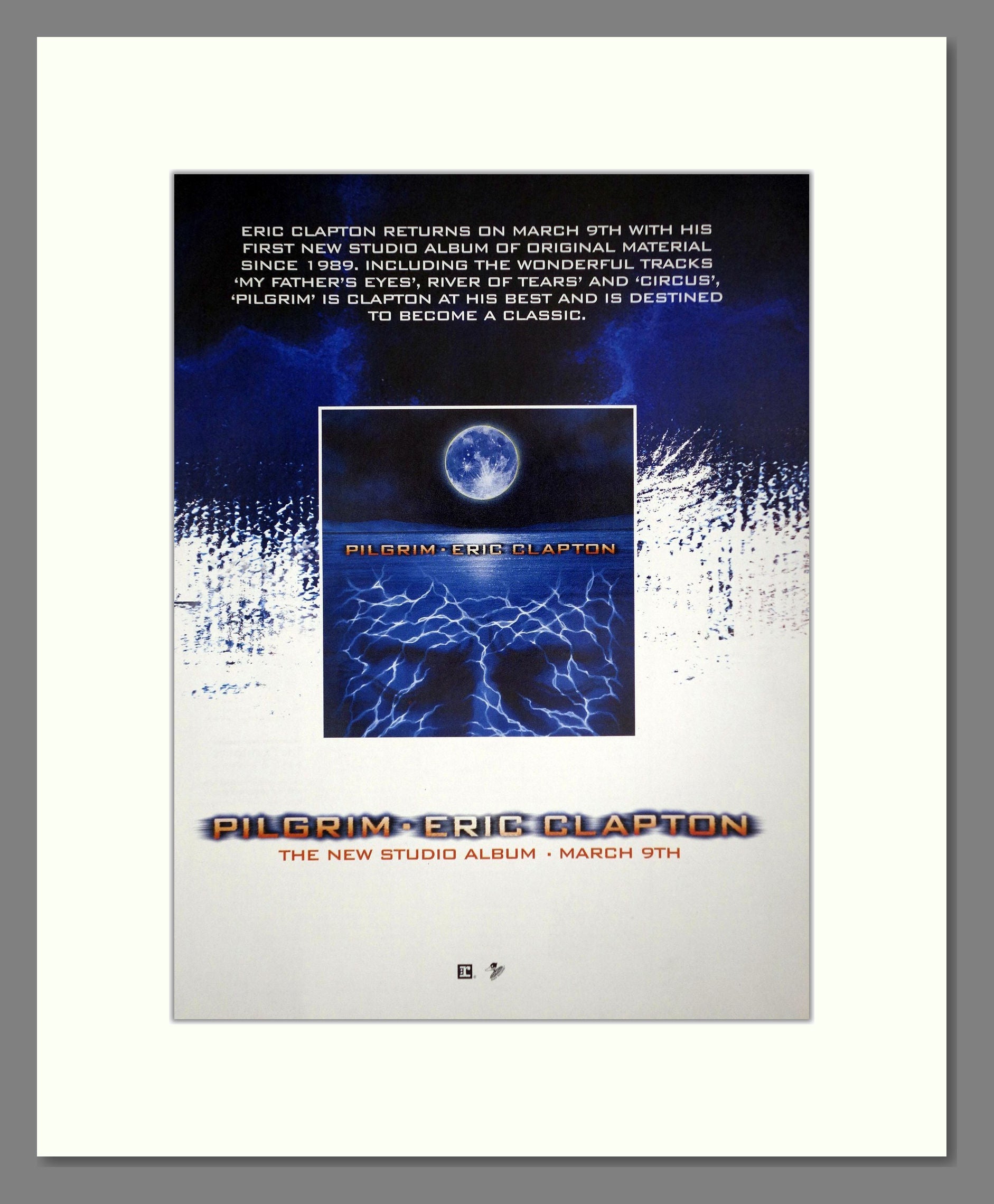 Eric Clapton - Pilgrim. Vintage Advert 1998 (ref AD64816)