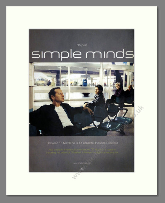 Simple Minds - Neapolis. Vintage Advert 1998 (ref AD64820)