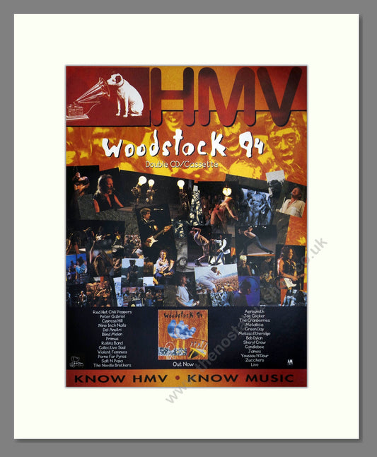 Woodstock 94 Festival - Live Album. Vintage Advert 1994 (ref AD64822)