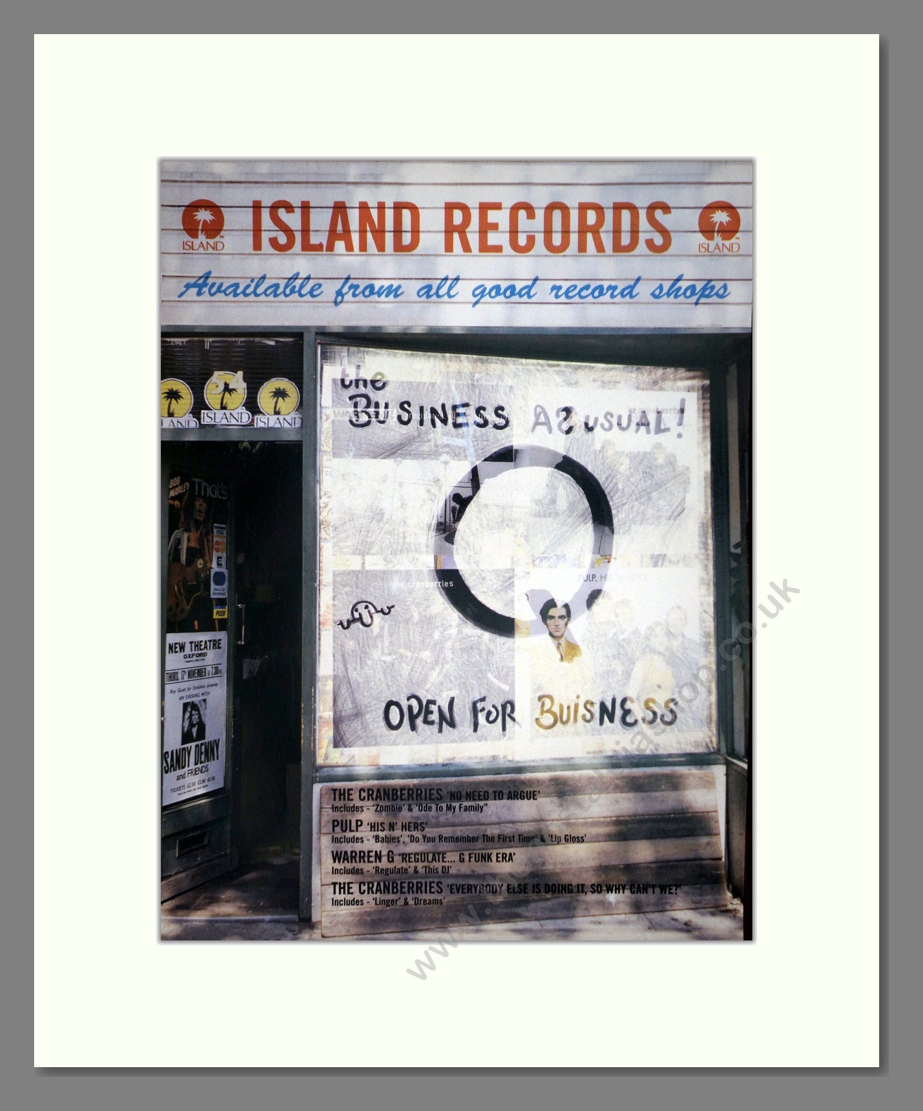 Business As Usual - Open For Buisness. Vintage Advert 1995 (ref AD64824)