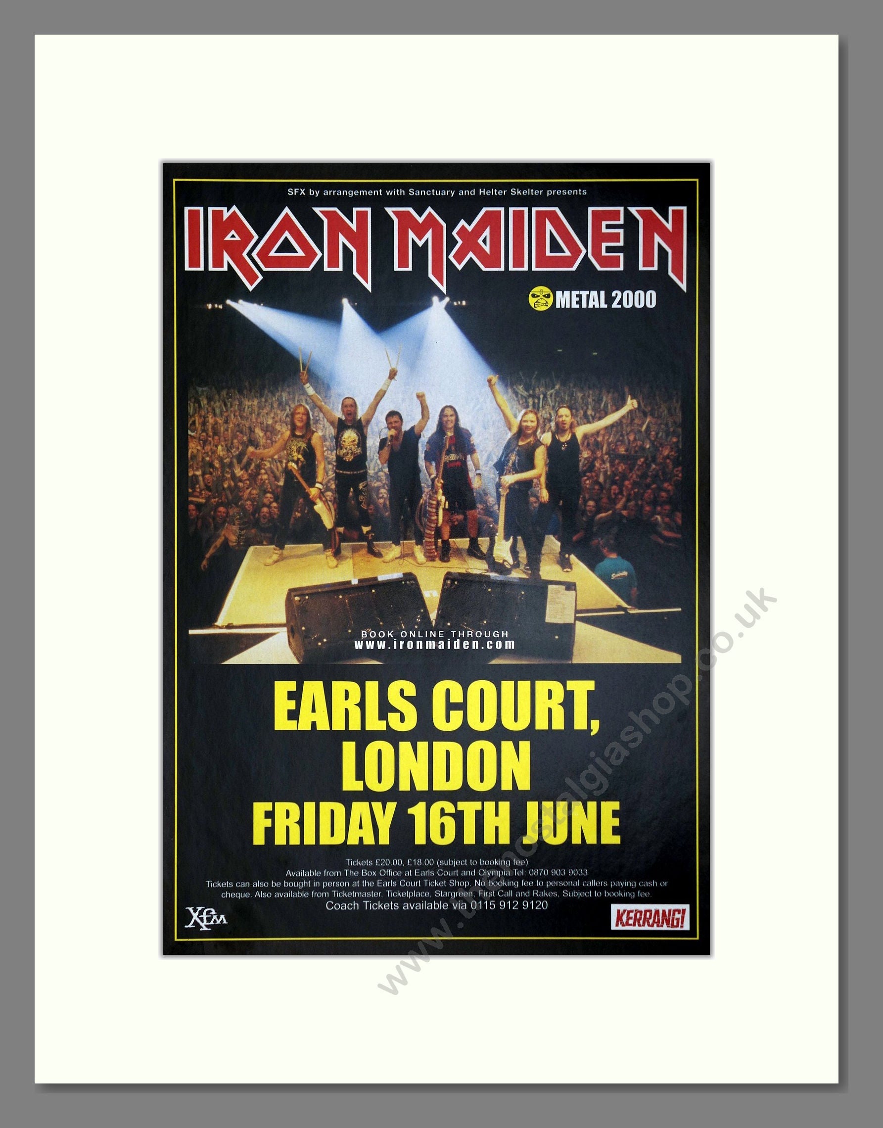 Iron Maiden - Live At Earls Court. Vintage Advert 2000 (ref AD64836)