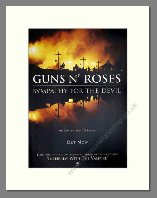 Guns n' Roses - Sympathy For The Devil. Vintage Advert 1994 (ref AD64859)