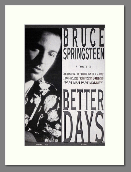 Bruce Springsteen - Better Days. Vintage Advert 1992 (ref AD64862)