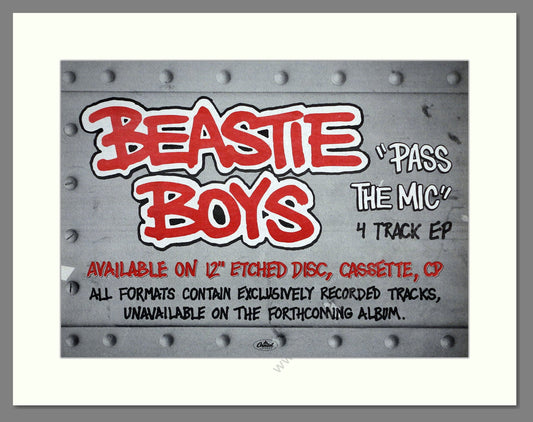 Beastie Boys - Pass The Mic. Vintage Advert 1992 (ref AD64863)