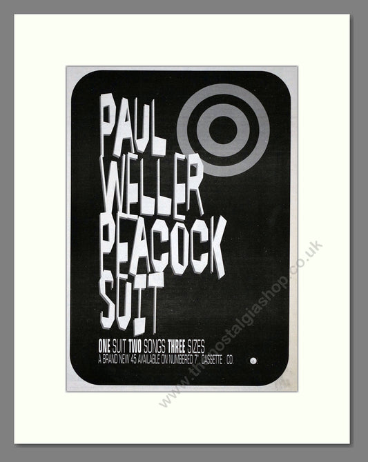 Paul Weller - Peacock Suit. Vintage Advert 1996 (ref AD64866)