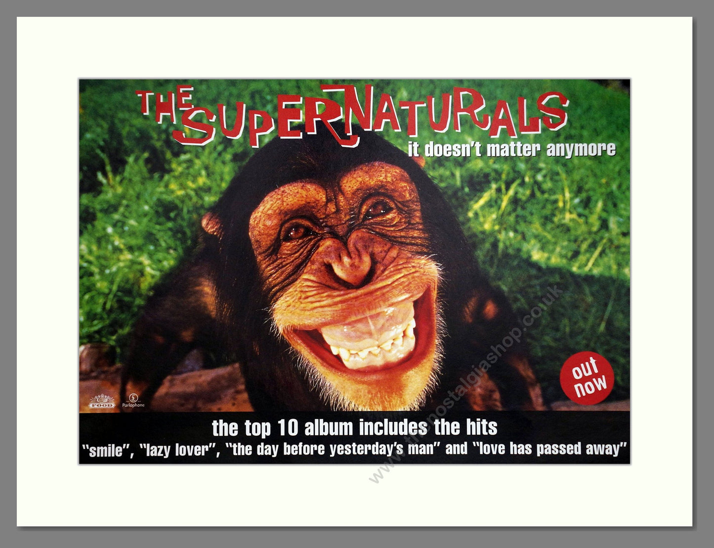 Supernaturals (The) - It Doesn't Matter Any More. Vintage Advert 1997 (ref AD64868)