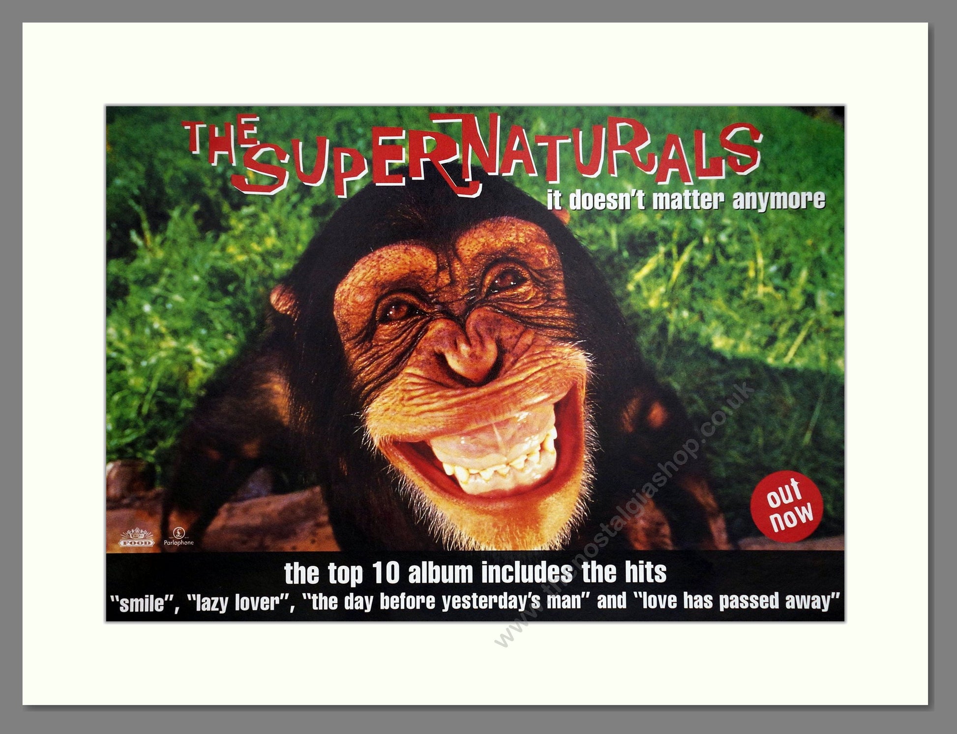 Supernaturals (The) - It Doesn't Matter Any More. Vintage Advert 1997 (ref AD64868)