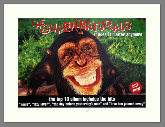 Supernaturals (The) - It Doesn't Matter Any More. Vintage Advert 1997 (ref AD64868)
