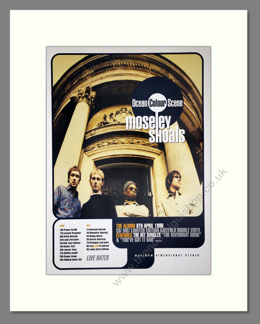 Ocean Colour Scene - Moseley Sholes. Vintage Advert 1996 (ref AD64877)