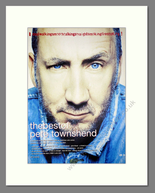 Pete Townshend - Best Of. Vintage Advert 1996 (ref AD64880)