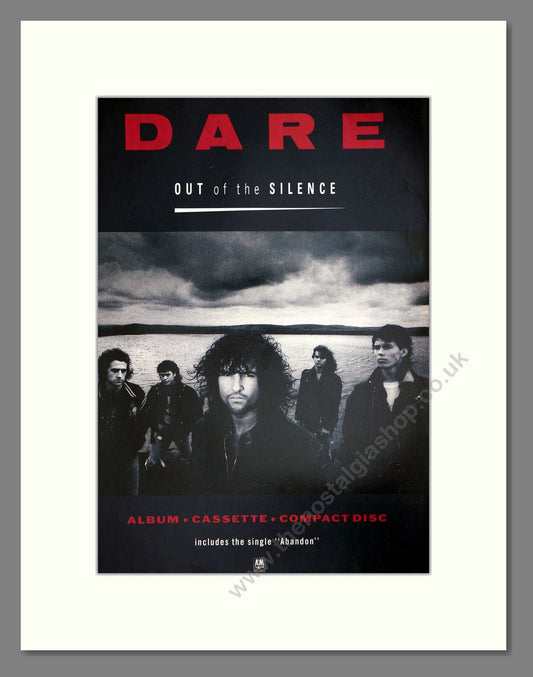 Dare - Out Of The Silence. Vintage Advert 1988 (ref AD64886)