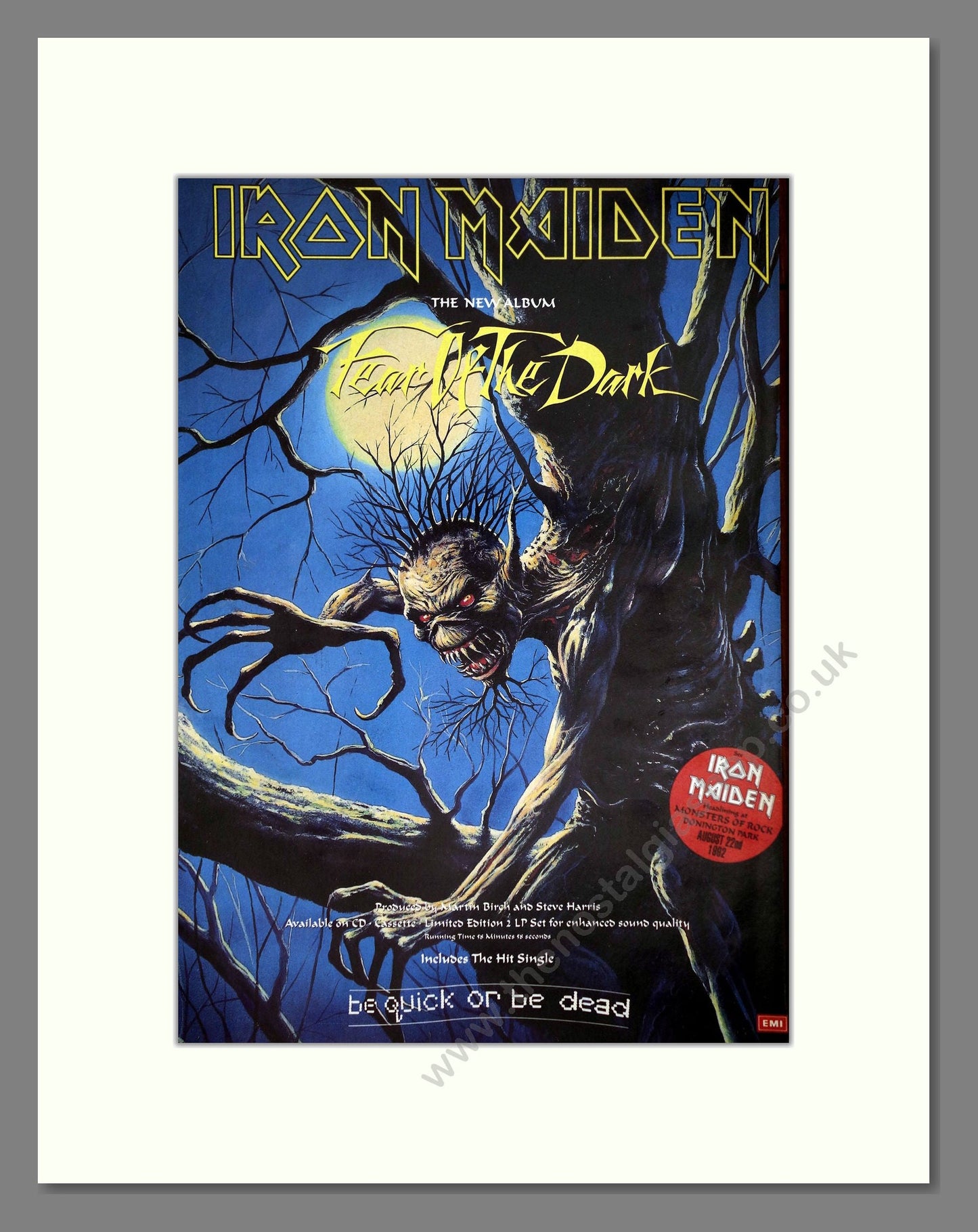 Iron Maiden - Fear Of The Dark. Vintage Advert 1992 (ref AD64891)