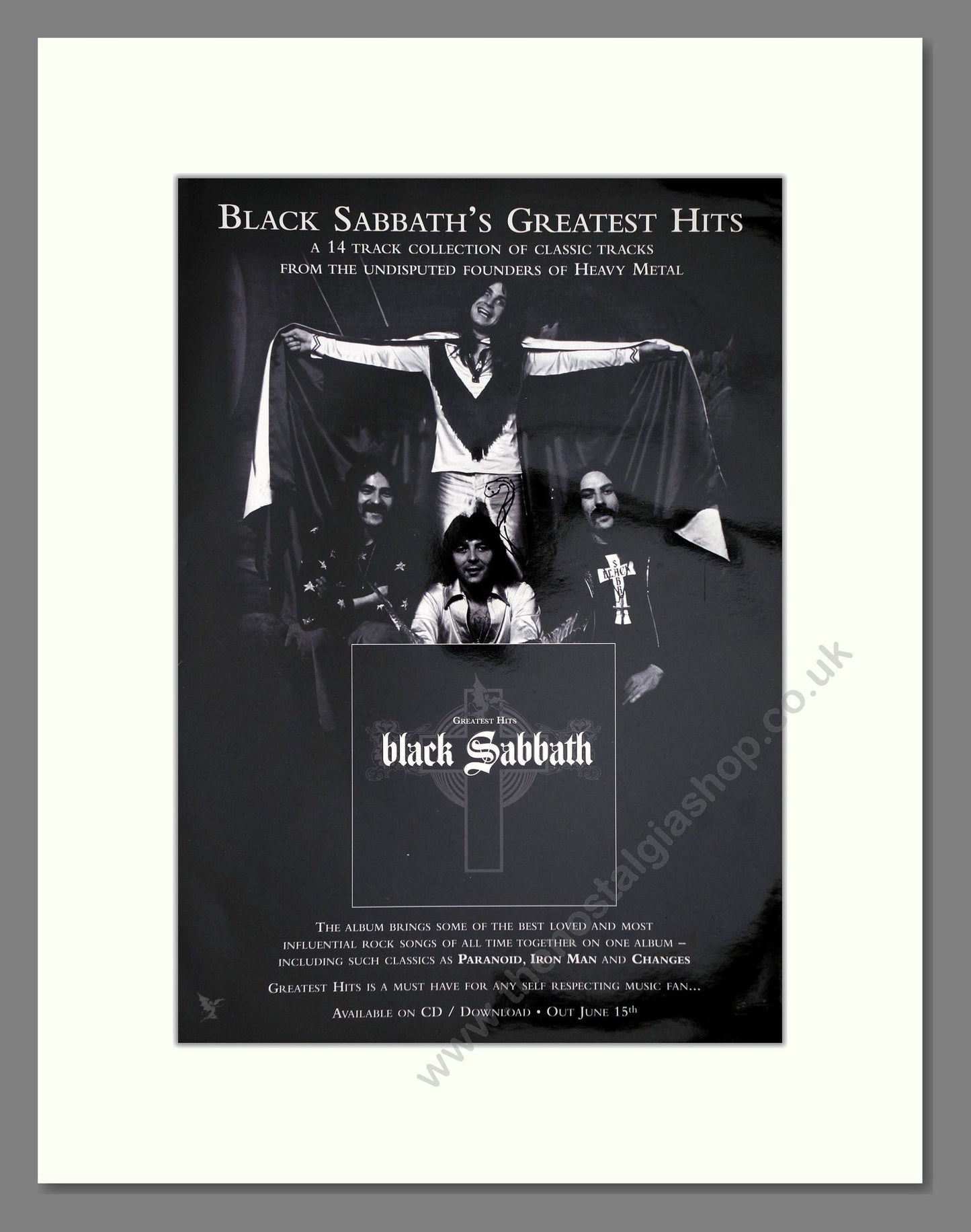 Black Sabbath - Greatest Hits. Vintage Advert 2009 (ref AD64916)