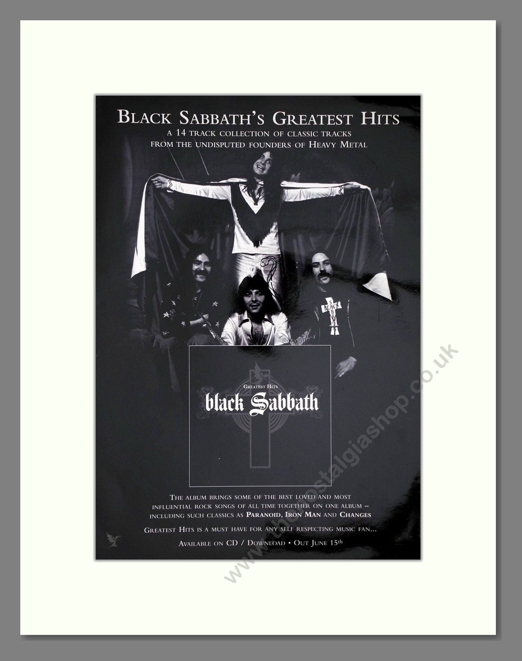 Black Sabbath - Greatest Hits. Vintage Advert 2009 (ref AD64916)