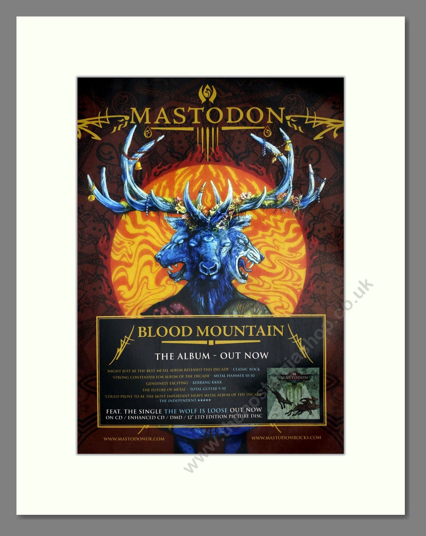 Mastodon - Blood Mountain. Vintage Advert 2007 (ref AD64921)