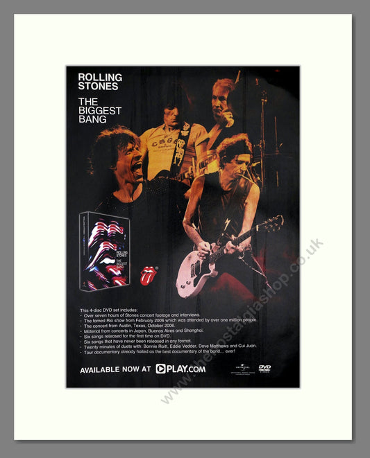 Rolling Stones - The Biggest Bang. Vintage Advert 2007 (ref AD64922)