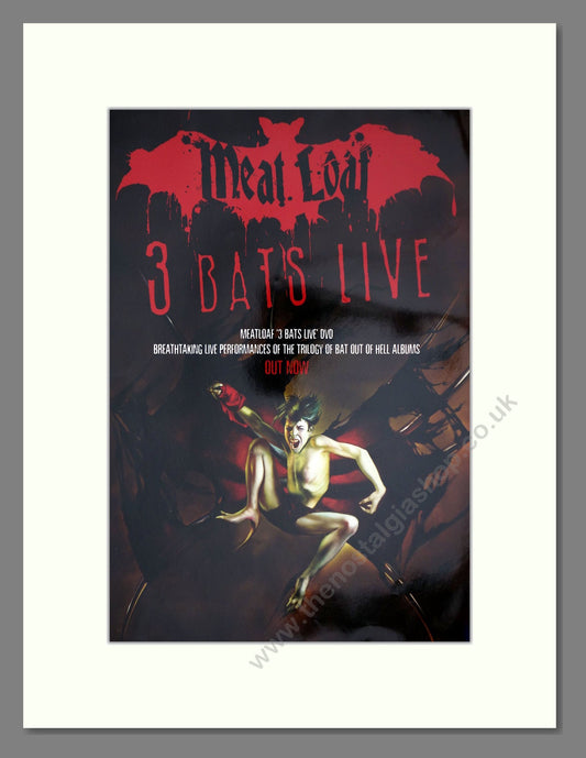 Meat Loaf - 3 Bats Live. Vintage Advert 2007 (ref AD64923)