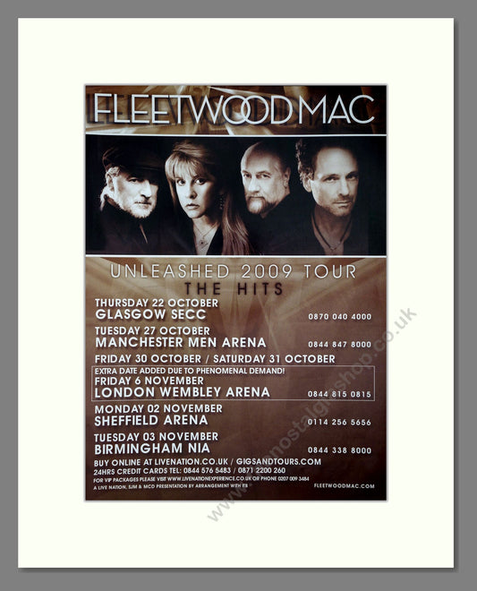 Fleetwood Mac - UK Tour. Vintage Advert 2009 (ref AD64928)