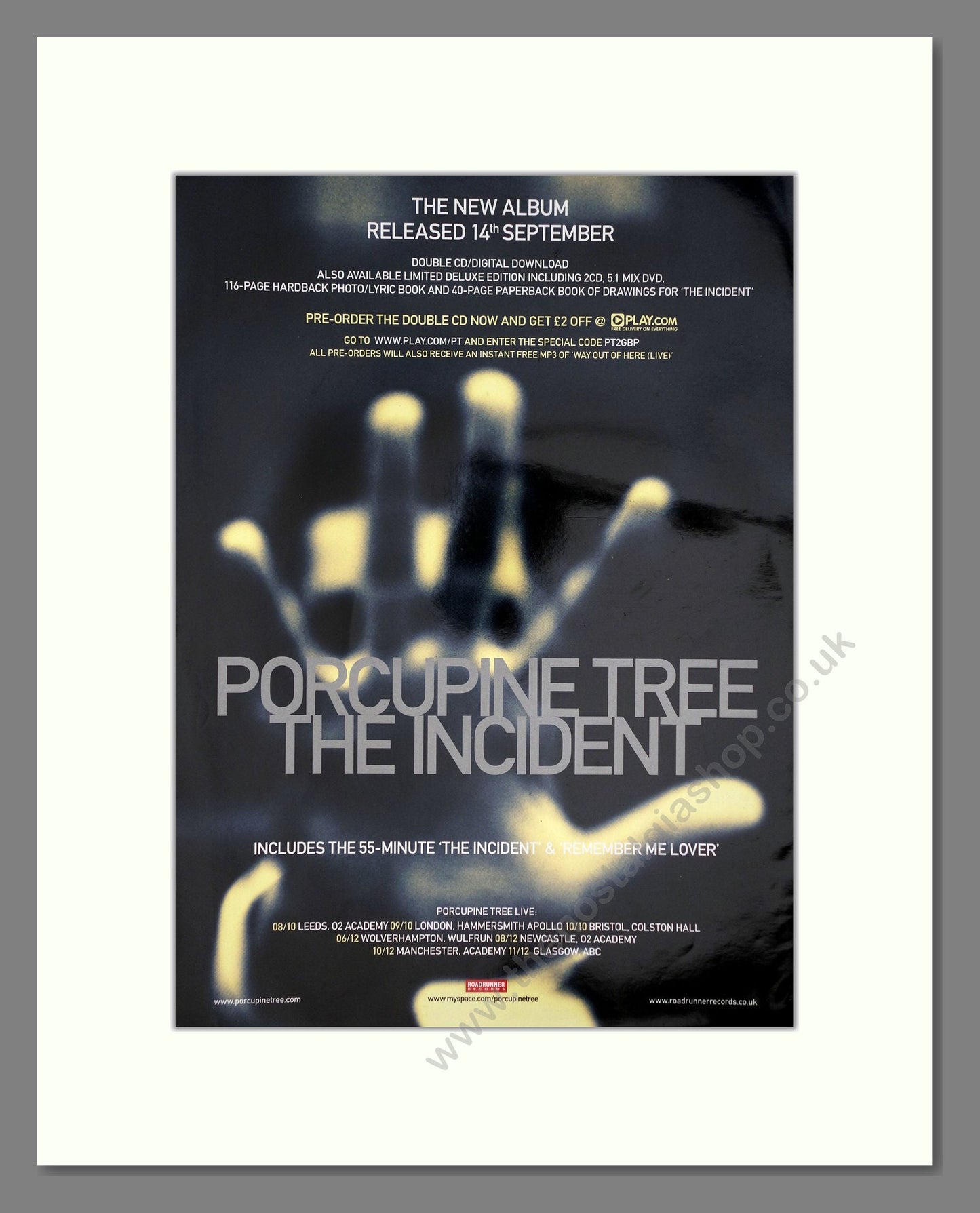 Porcupine Tree - The Incident. Vintage Advert 2008 (ref AD64930)