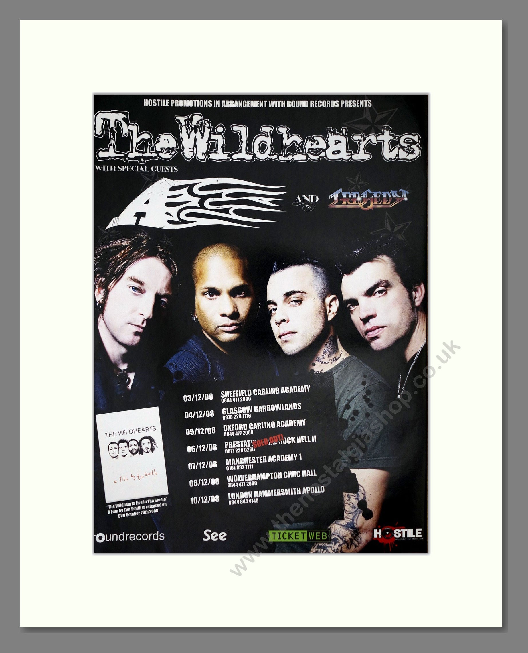 Wildhearts (The) - UK Tour. Vintage Advert 2008 (ref AD64931)