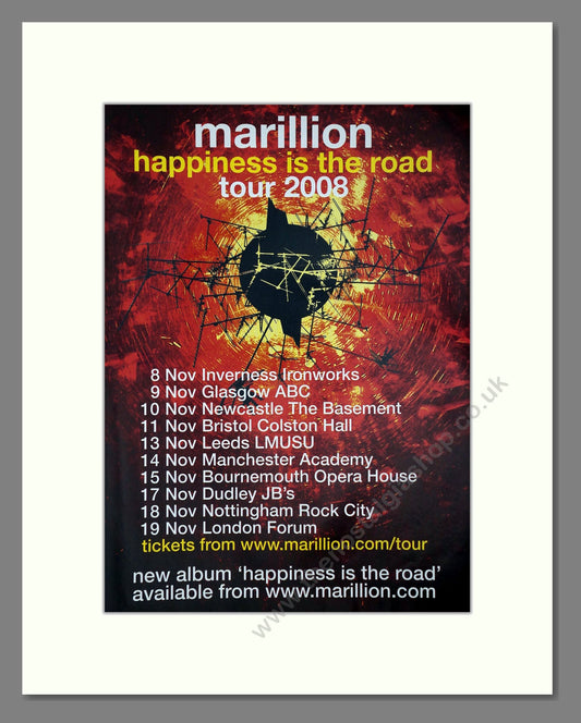 Marillion - UK Tour. Vintage Advert 2008 (ref AD64932)