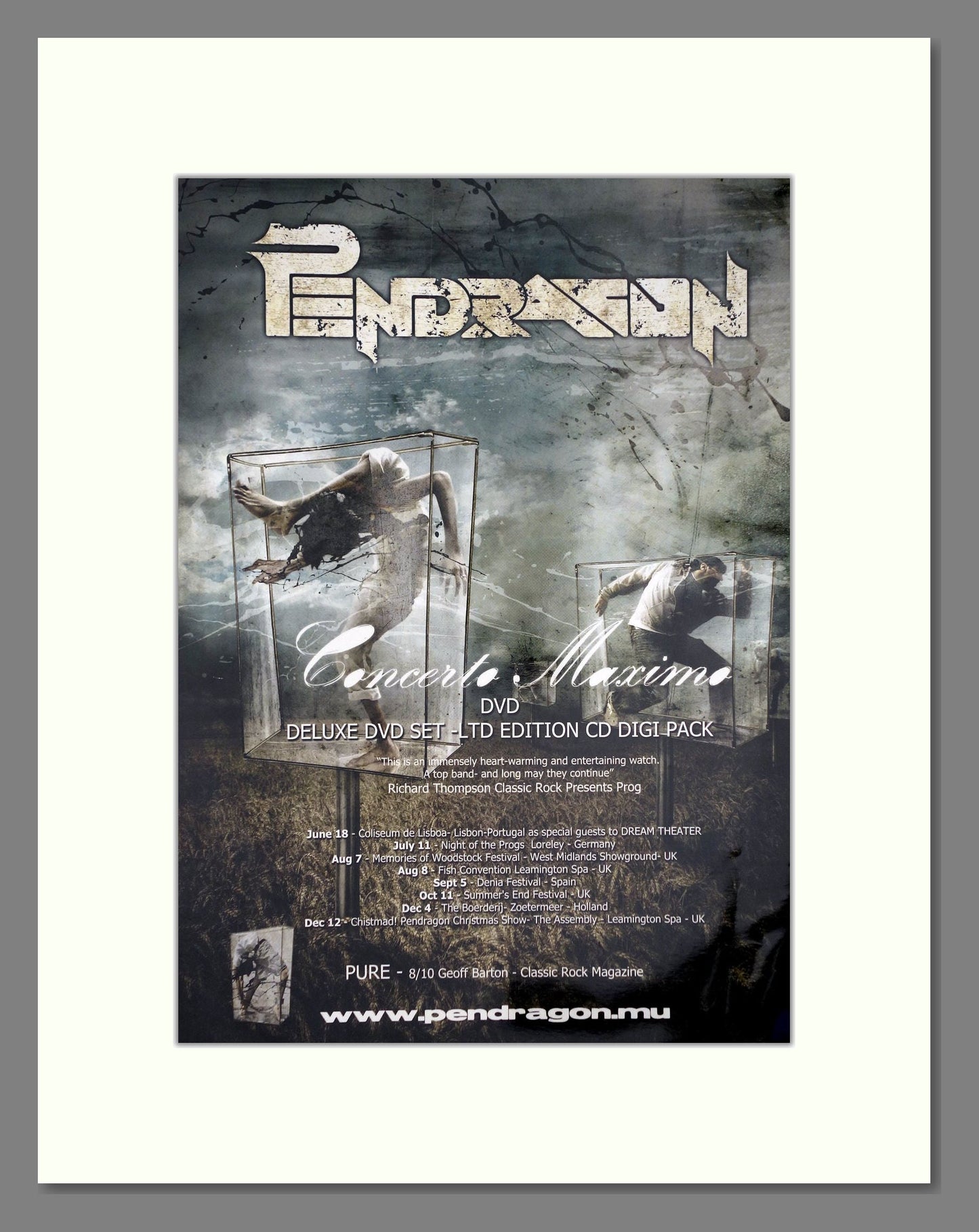 Pendragon - Concerto Maximo. Vintage Advert 2009 (ref AD64936)