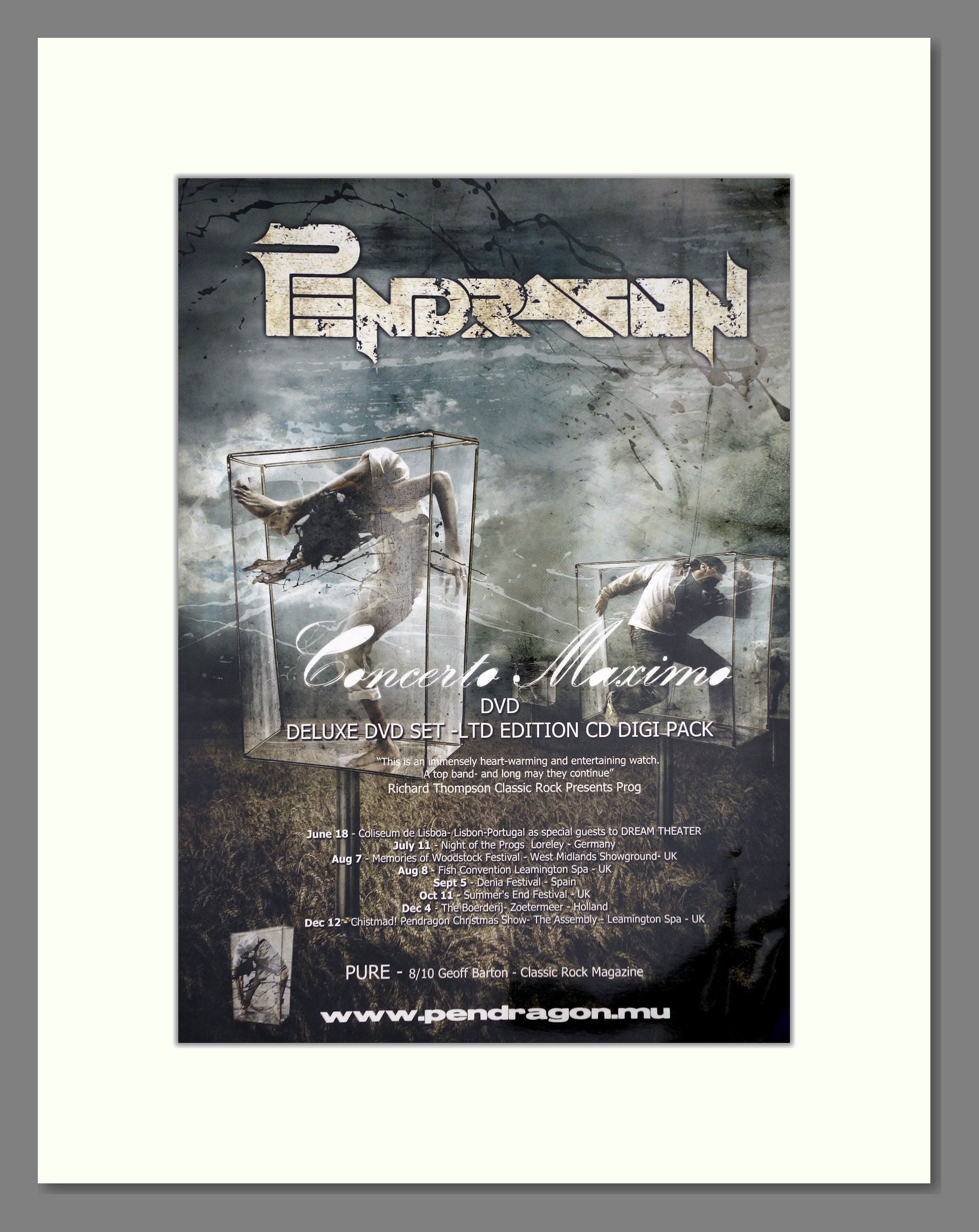 Pendragon - Concerto Maximo. Vintage Advert 2009 (ref AD64936)
