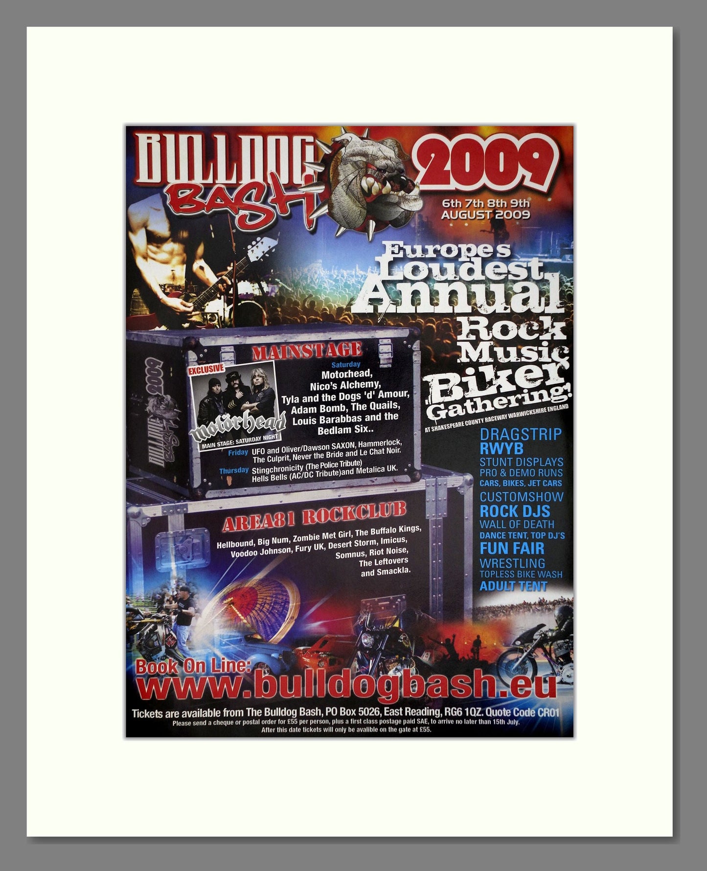 Bulldog Bash - Line Up. Vintage Advert 2009 (ref AD64952)