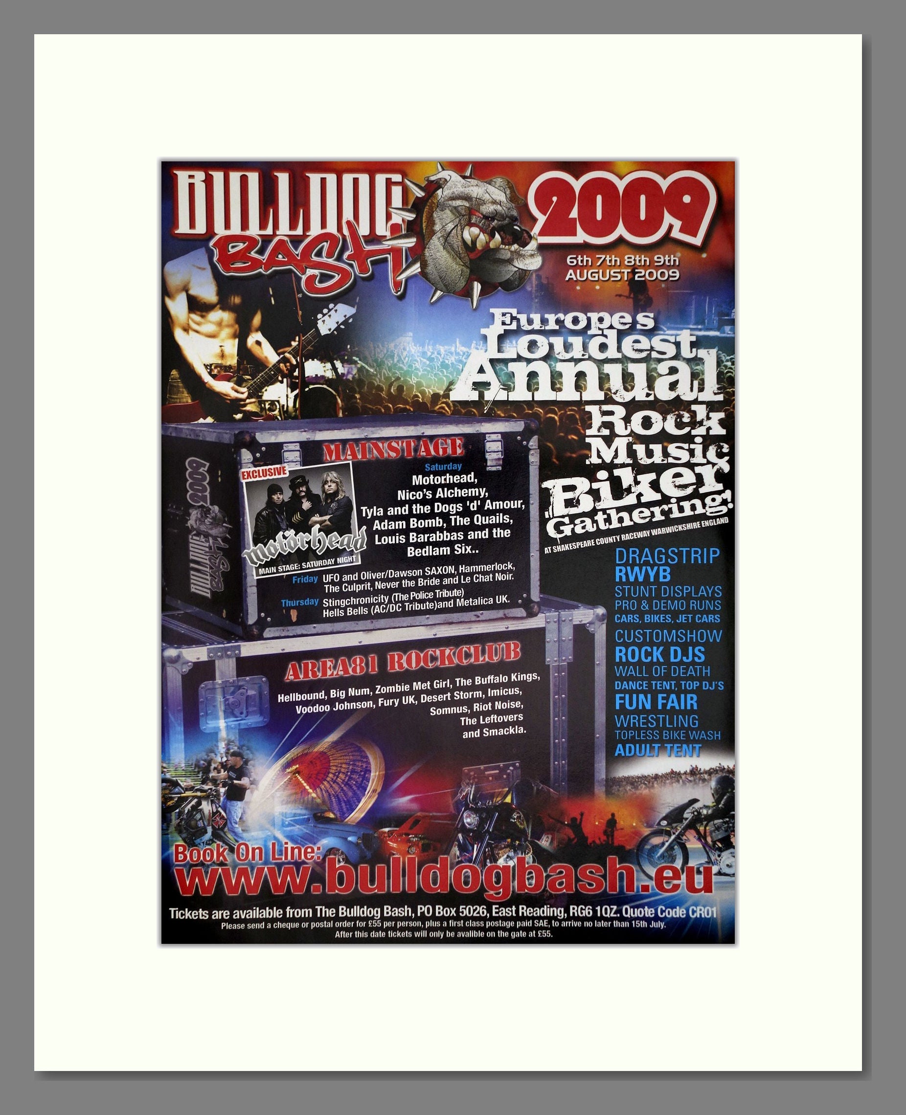 Bulldog Bash - Line Up. Vintage Advert 2009 (ref AD64952)
