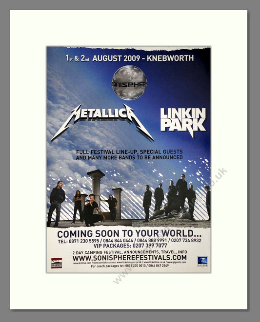 Sonisphere Festival - Line Up. Vintage Advert 2009 (ref AD64959)