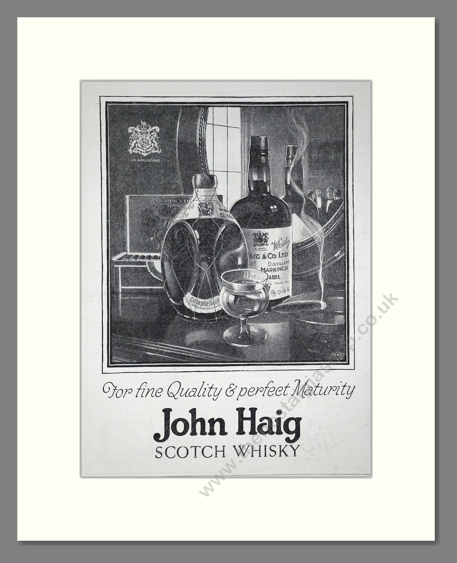 John Haig - Scotch Whisky. Vintage Advert 1924 (ref AD65003)