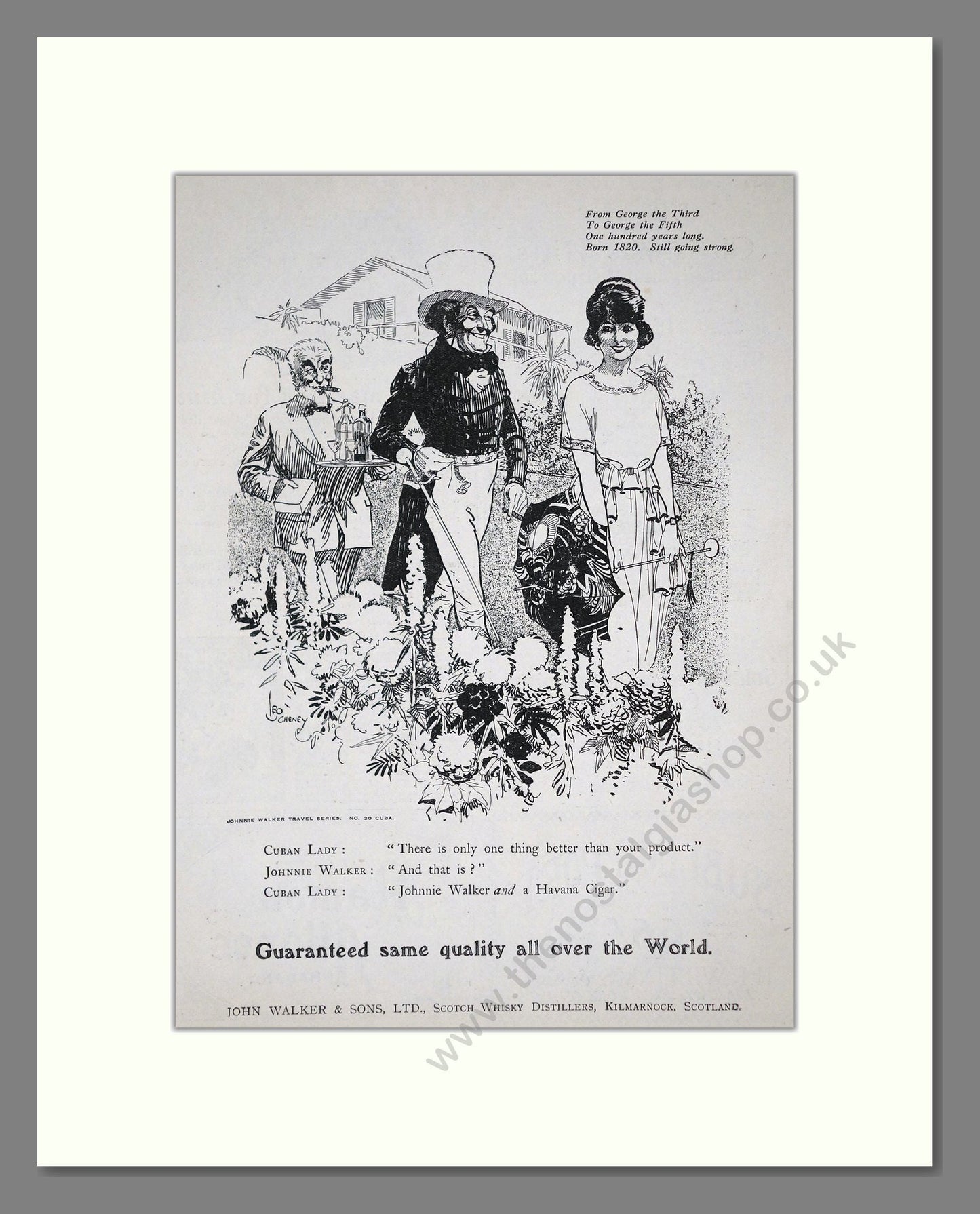 Johnnie Walker - Scotch Whisky. Vintage Advert 1921 (ref AD65012)