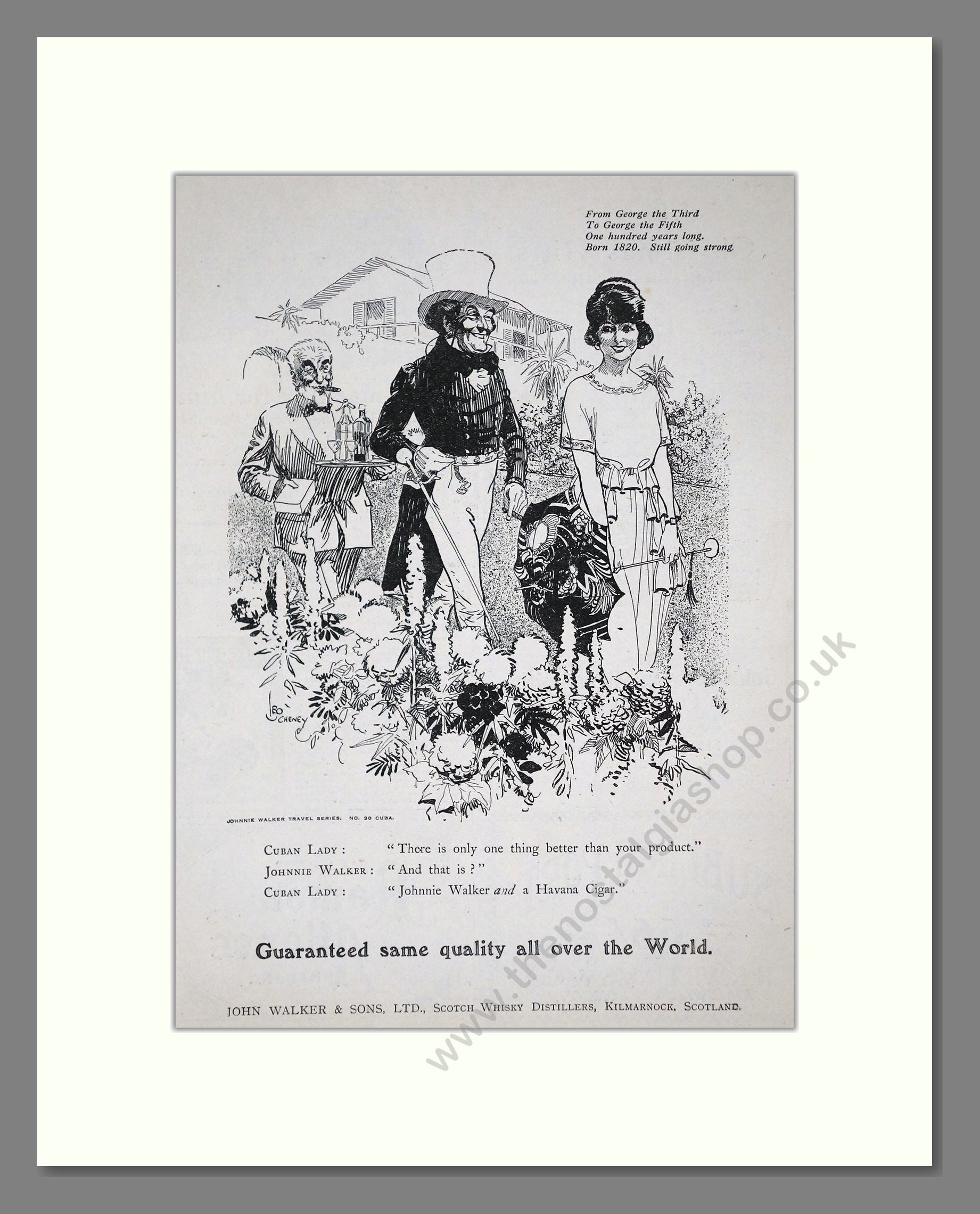 Johnnie Walker - Scotch Whisky. Vintage Advert 1921 (ref AD65012)