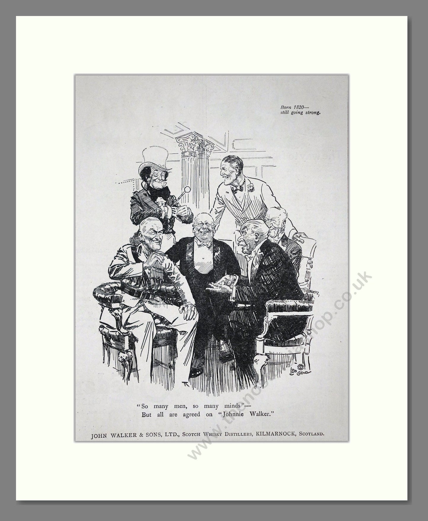 Johnnie Walker - Scotch Whisky. Vintage Advert 1919 (ref AD65013)