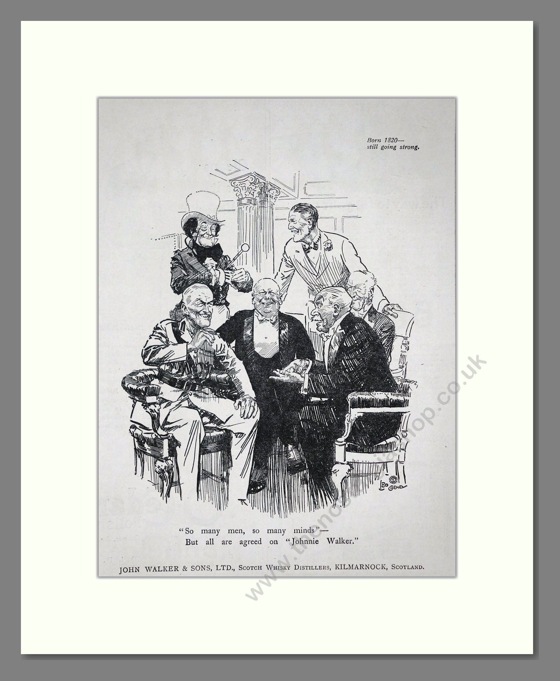Johnnie Walker - Scotch Whisky. Vintage Advert 1919 (ref AD65013)