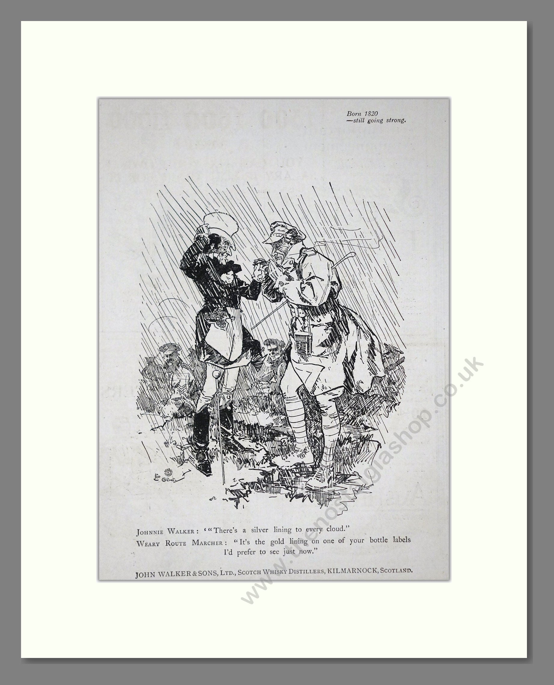 Johnnie Walker - Scotch Whisky. Vintage Advert 1919 (ref AD65015)